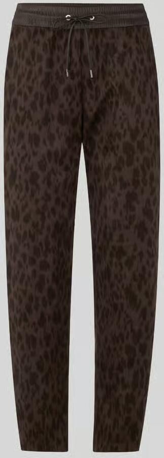 Marc Cain Regular fit stoffen broek met tunnelkoord bij de taille