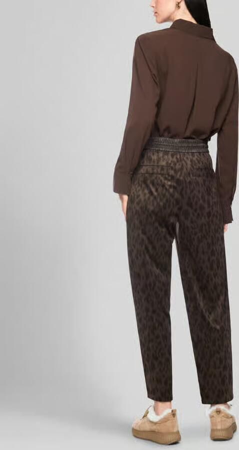 Marc Cain Regular fit stoffen broek met tunnelkoord bij de taille - Foto 3