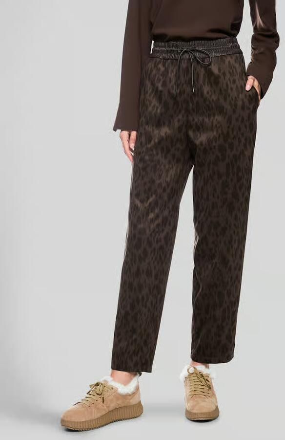 Marc Cain Regular fit stoffen broek met tunnelkoord bij de taille - Foto 2