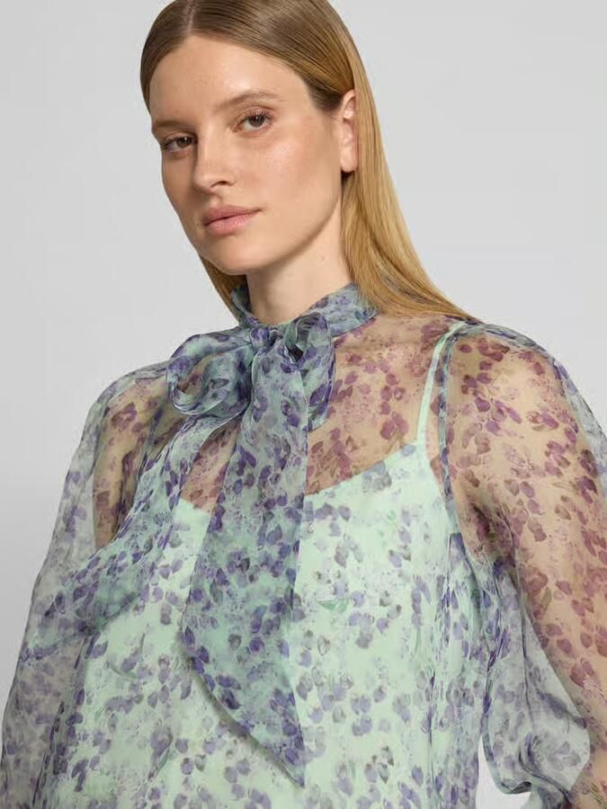 Marc Cain regular fit strikblouse van zijde
