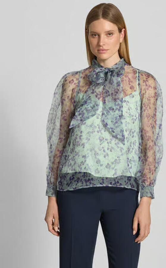 Marc Cain regular fit strikblouse van zijde - Foto 2