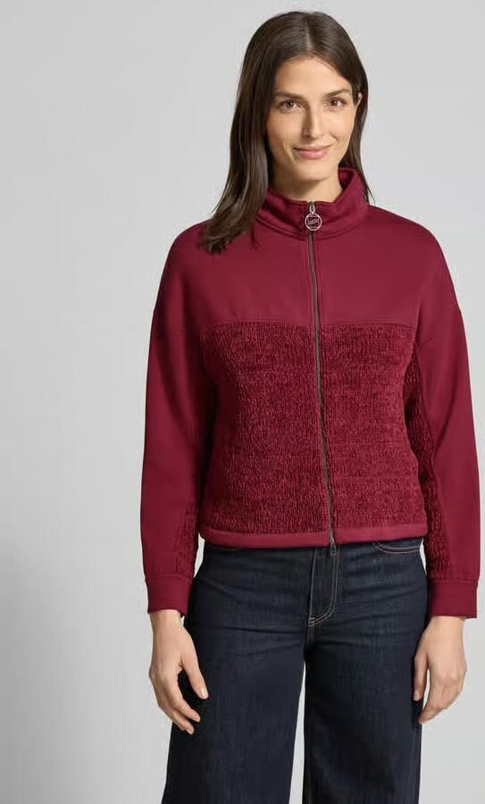 Marc Cain Regular fit sweatjack met gebreid detail - Foto 2