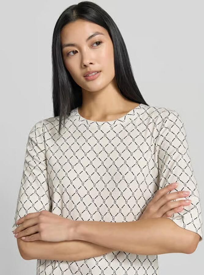 Marc Cain regular fit T-shirt met all-over logoprint - Foto 2