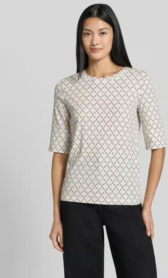 Marc Cain regular fit T-shirt met all-over logoprint - Foto 2