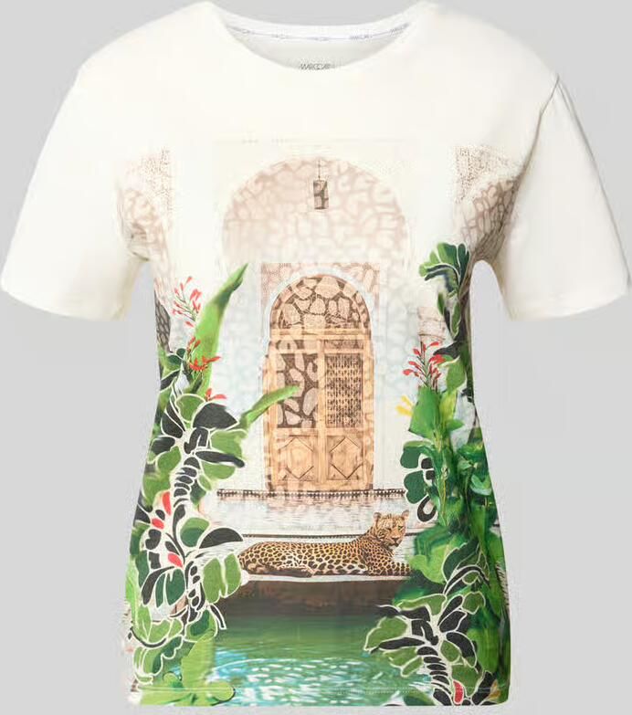 Marc Cain regular fit T-shirt met all-over motiefprint - Foto 2