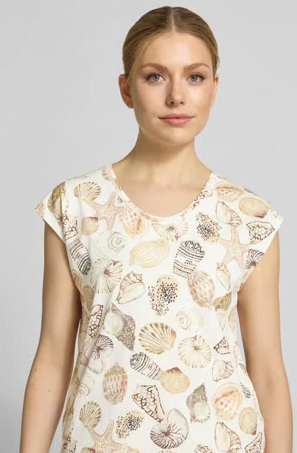 Marc Cain regular fit T-shirt met all-over motiefprint