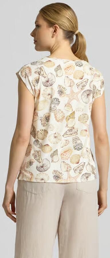 Marc Cain regular fit T-shirt met all-over motiefprint