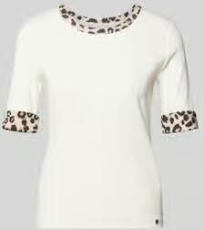 Marc Cain regular fit T-shirt met dierenprint