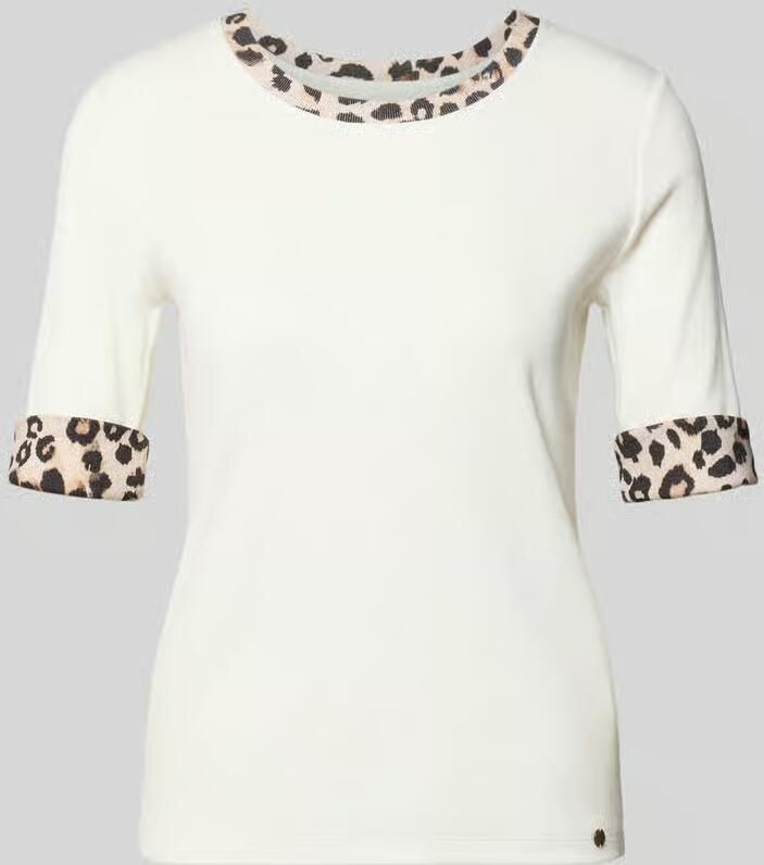 Marc Cain regular fit T-shirt met dierenprint