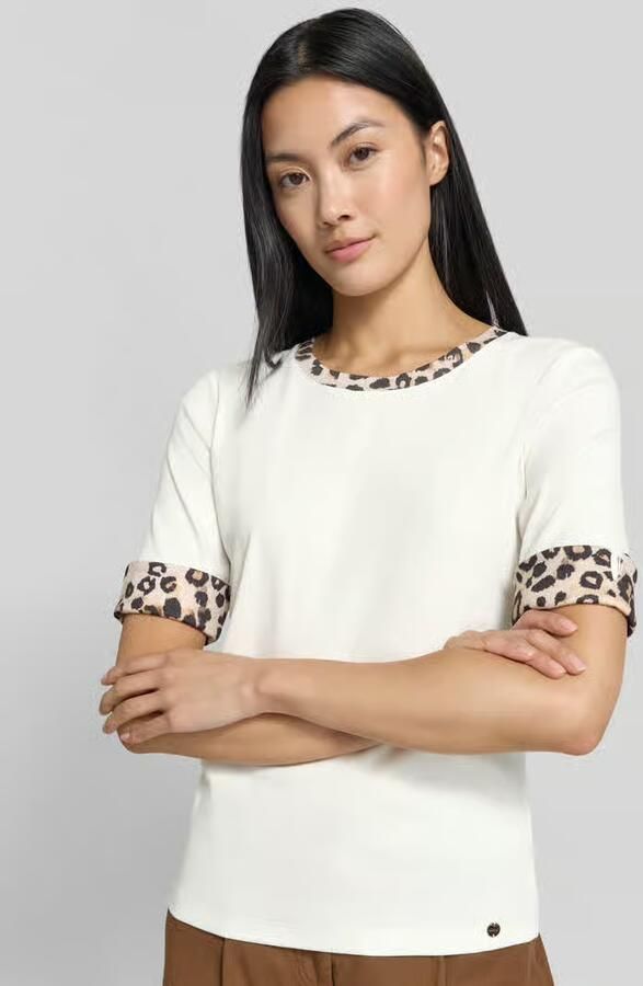 Marc Cain regular fit T-shirt met dierenprint - Foto 2
