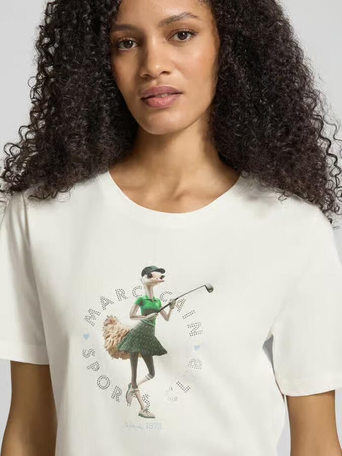 Marc Cain Regular fit T-shirt met siersteentjes - Foto 2