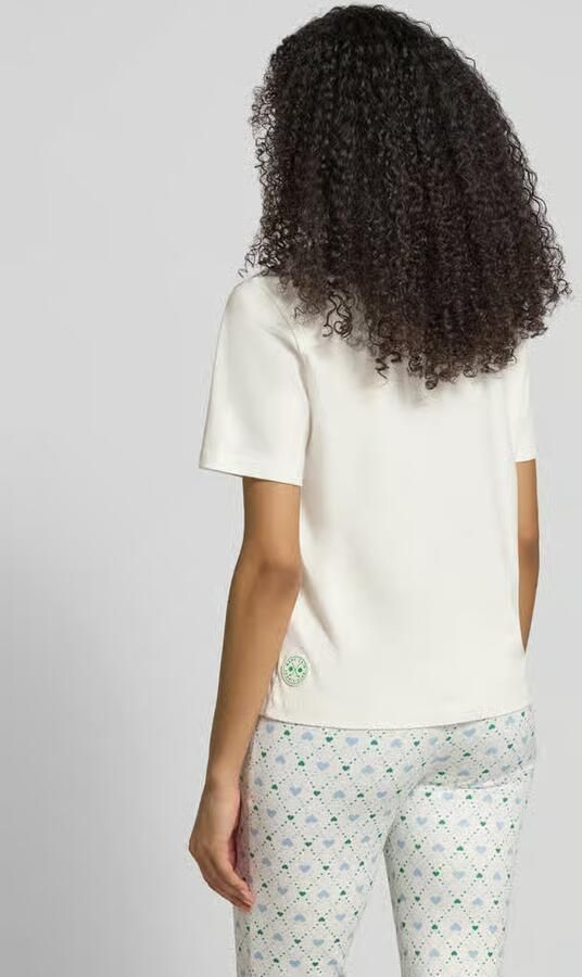 Marc Cain Regular fit T-shirt met siersteentjes - Foto 4
