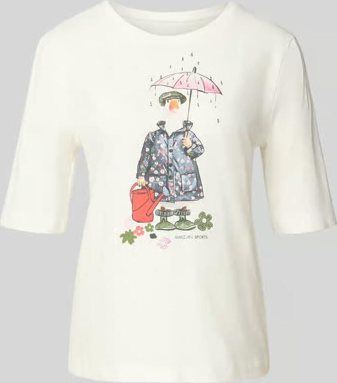 Marc Cain Regular fit t-shirt van puur katoen