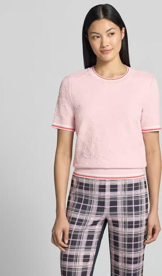 Marc Cain Regular fit t-shirt van viscosemix - Foto 3