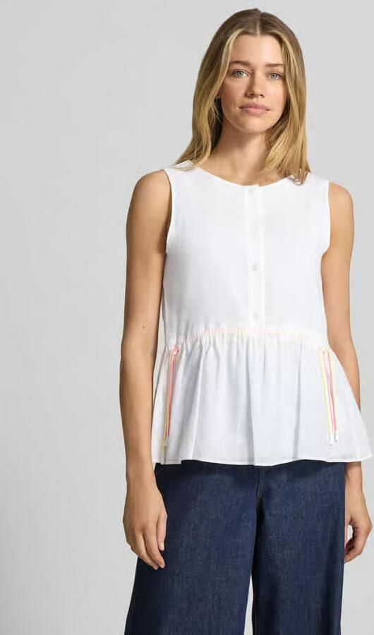 Marc Cain regular fit top met tunnelkoord - Foto 3
