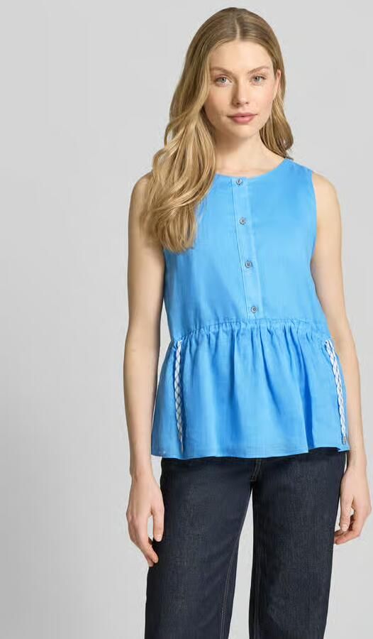 Marc Cain regular fit top met tunnelkoord - Foto 3