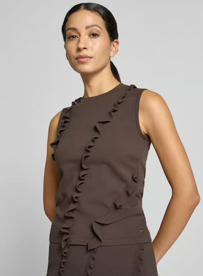 Marc Cain regular fit top van viscosemix