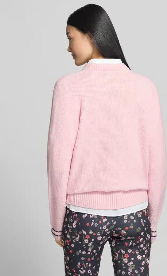Marc Cain regular fit vest van katoenmix in brei-look