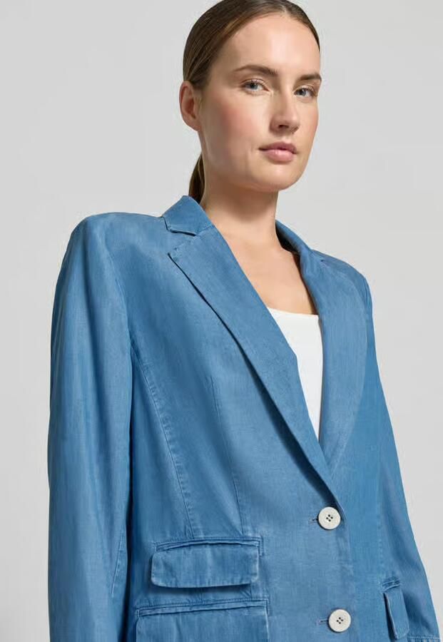 Marc Cain relaxed fit blazer met klepzakken