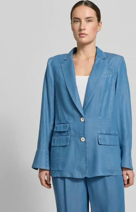 Marc Cain relaxed fit blazer met klepzakken - Foto 3