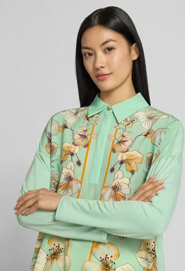 Marc Cain relaxed fit blouse met bloemenprint