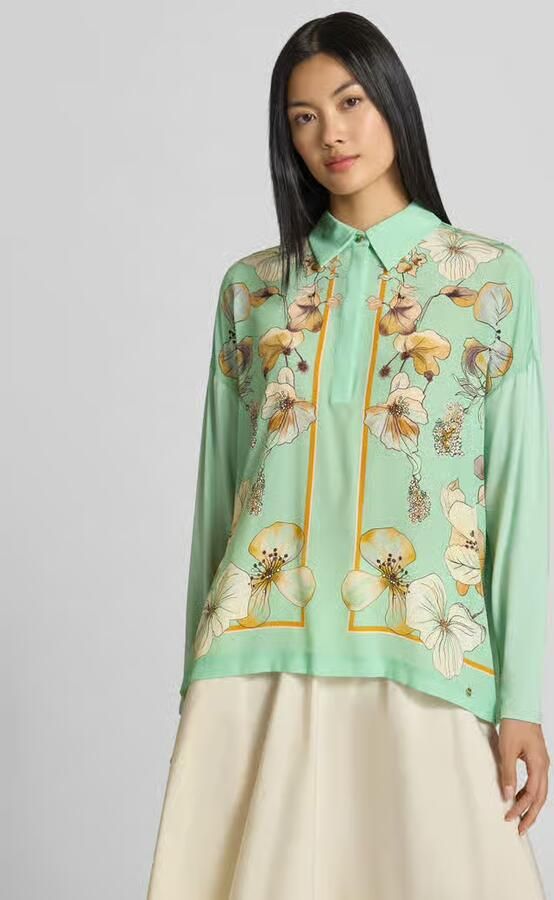 Marc Cain relaxed fit blouse met bloemenprint - Foto 4