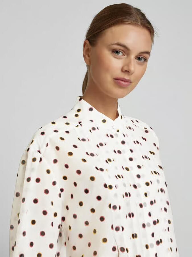 Marc Cain Relaxed fit blouse met opstaande kraag - Foto 2