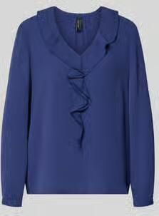 Marc Cain relaxed fit blouse met ruches