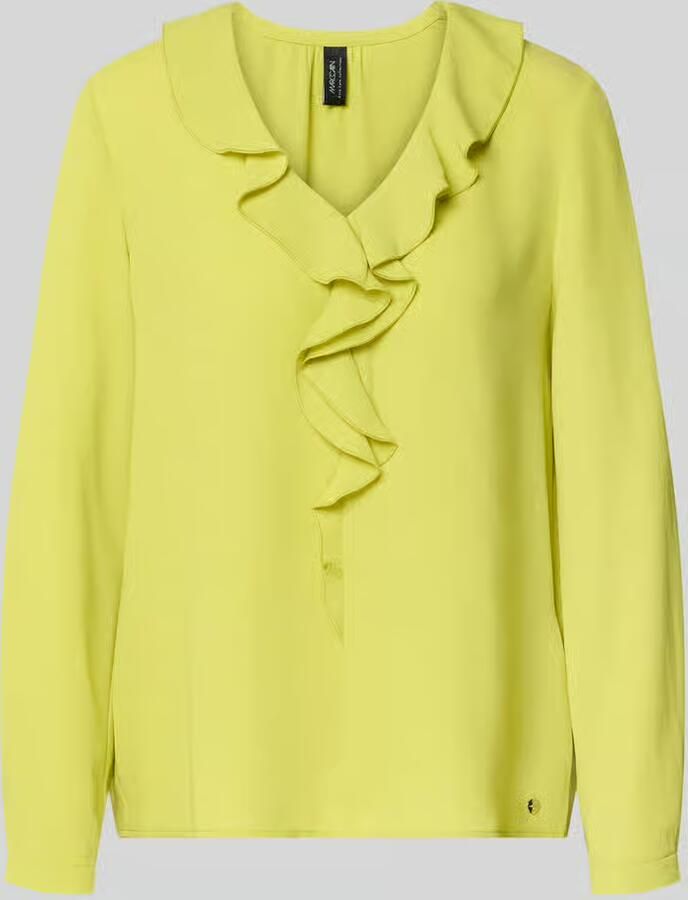 Marc Cain relaxed fit blouse met ruches - Foto 2