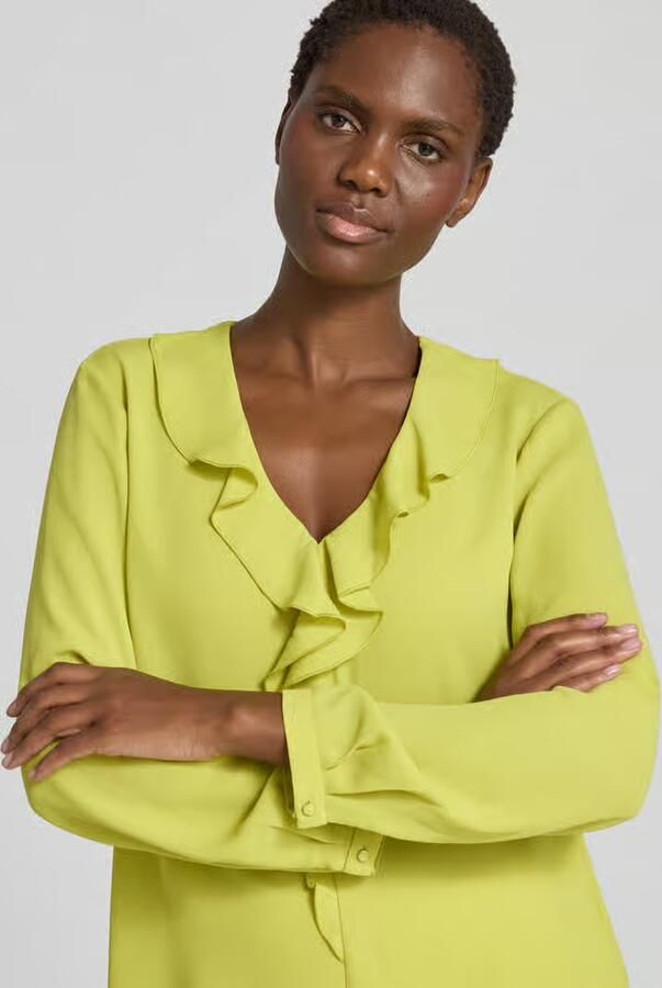 Marc Cain relaxed fit blouse met ruches