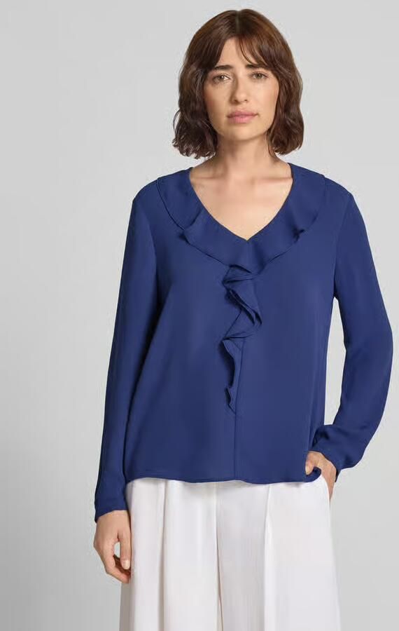 Marc Cain relaxed fit blouse met ruches - Foto 3