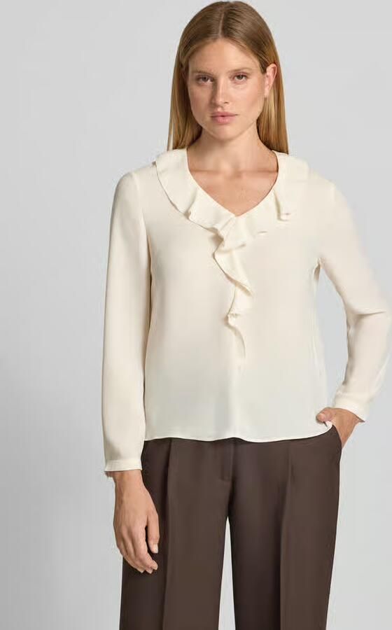 Marc Cain relaxed fit blouse met ruches - Foto 2
