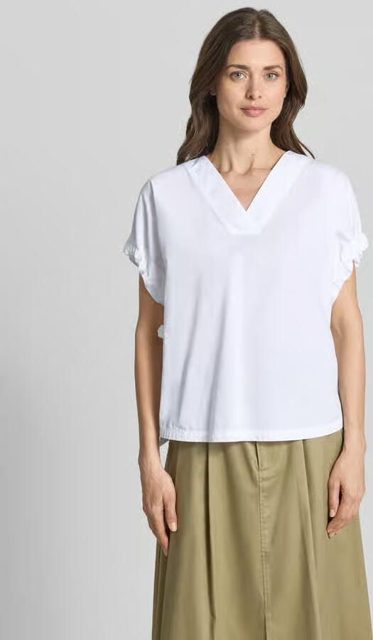 Marc Cain relaxed fit blouse met V-hals - Foto 4