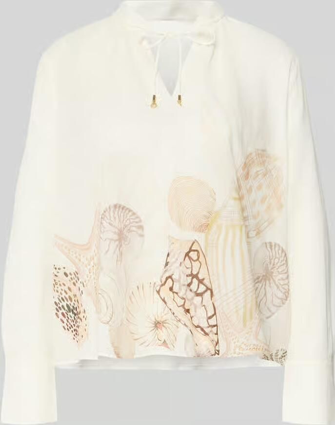 Marc Cain relaxed fit blouse met vetersluiting - Foto 2