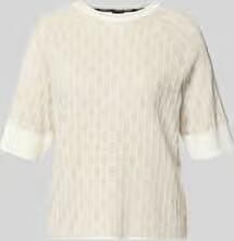 Marc Cain relaxed fit blouse van viscosemix met all-over logodetail