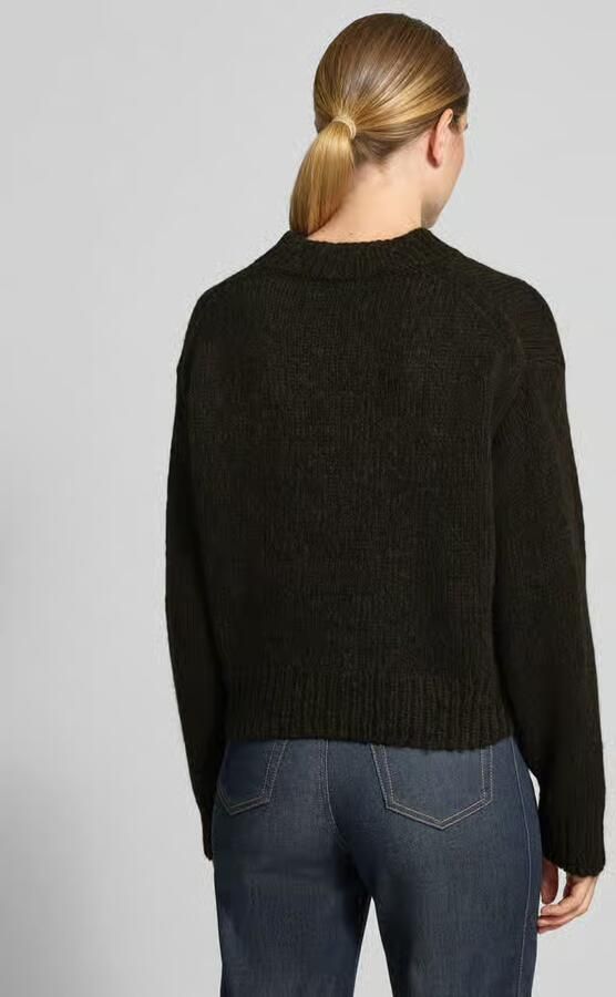 Marc Cain relaxed fit gebreide pullover van mix van wol en alpaca - Foto 3