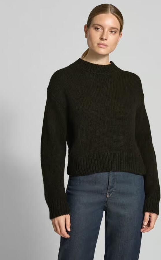 Marc Cain relaxed fit gebreide pullover van mix van wol en alpaca - Foto 2