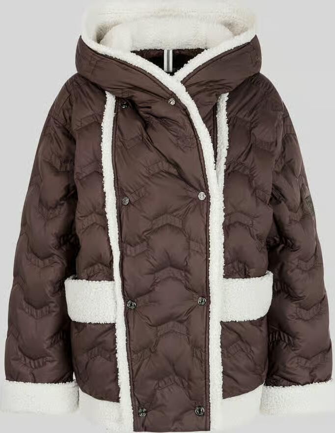 Marc Cain relaxed fit gewatteerd jack met capuchon model 'SPORTS E'