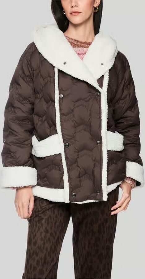 Marc Cain relaxed fit gewatteerd jack met capuchon model 'SPORTS E' - Foto 3