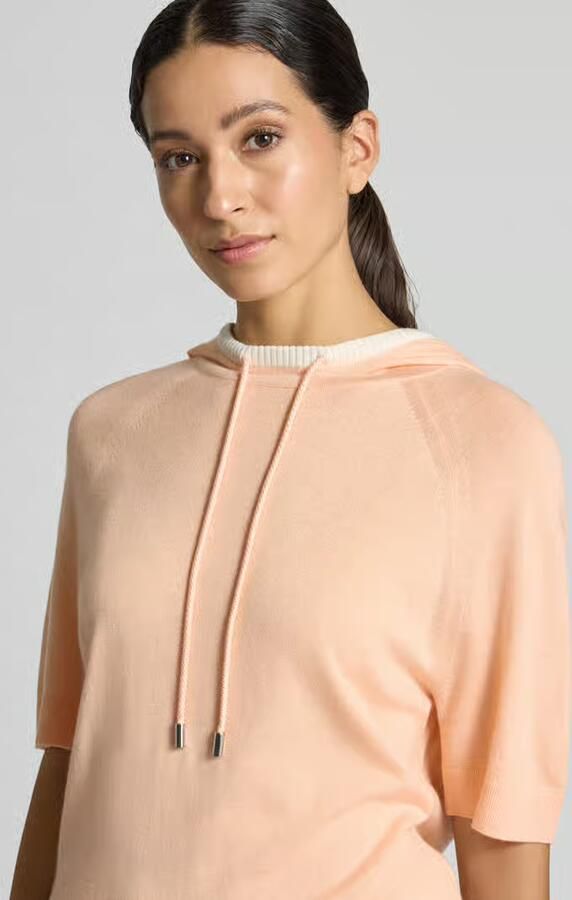 Marc Cain relaxed fit hoodie van wolmix - Foto 2