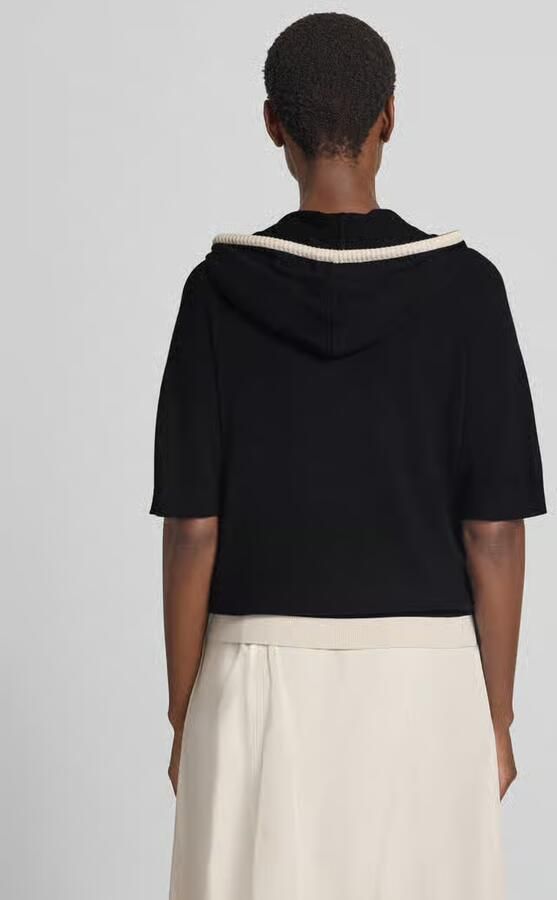 Marc Cain relaxed fit hoodie van wolmix - Foto 2