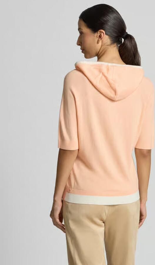 Marc Cain relaxed fit hoodie van wolmix