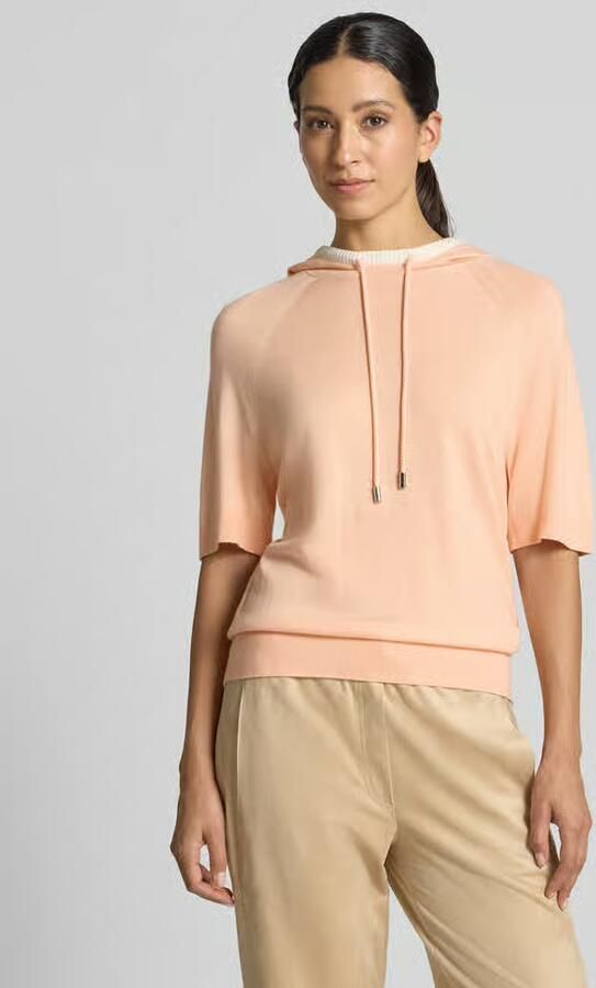 Marc Cain relaxed fit hoodie van wolmix - Foto 2