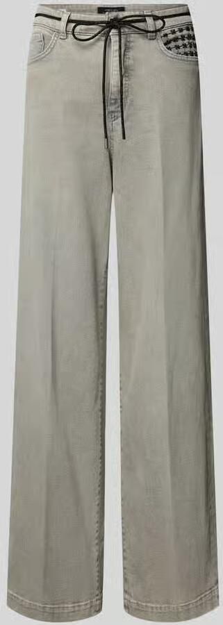 Marc Cain Relaxed fit jeans van katoenmix met stoffen ceintuur