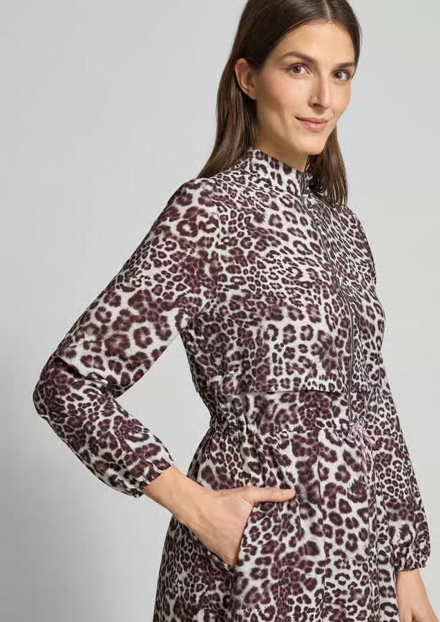 Marc Cain Relaxed fit jurk van viscosemix met all-over dierenprint - Foto 2