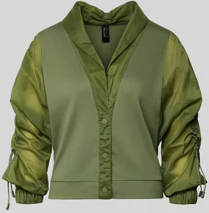 Marc Cain relaxed fit lichte jack in materiaalmix - Foto 2