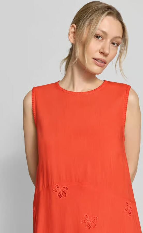 Marc Cain Relaxed fit midi-jurk van pure viscose