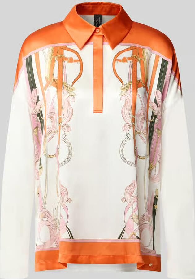 Marc Cain relaxed fit overhemdblouse met zijde-aandeel - Foto 2