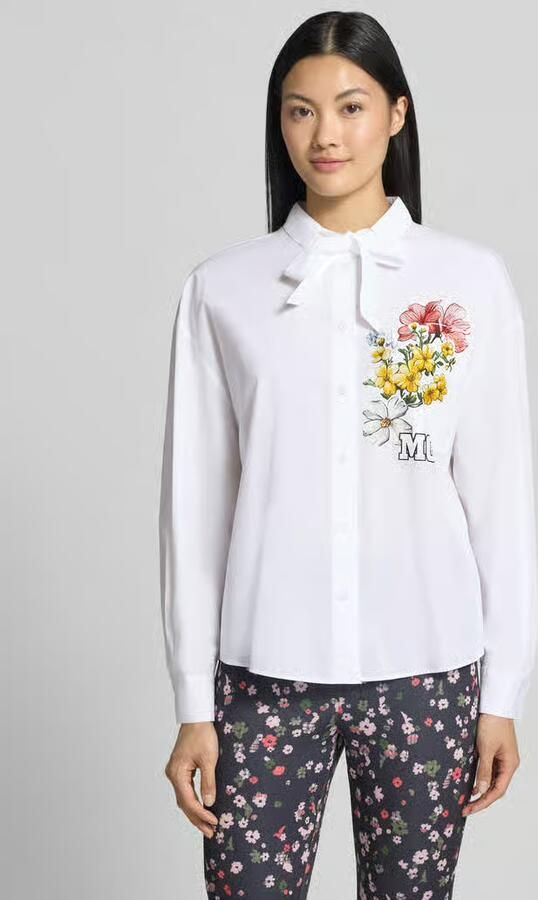 Marc Cain relaxed fit overhemdblouse van puur katoen - Foto 2