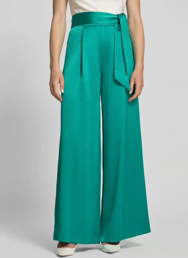 Marc Cain relaxed fit pantalon van satijn - Foto 3
